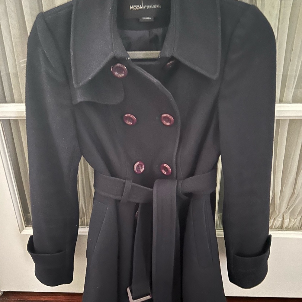 Moda International Navy Peacoat